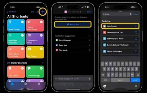 高台苹果14锁屏维修店分享iPhone14升级iOS16.4后如何创建锁屏快捷方式 
